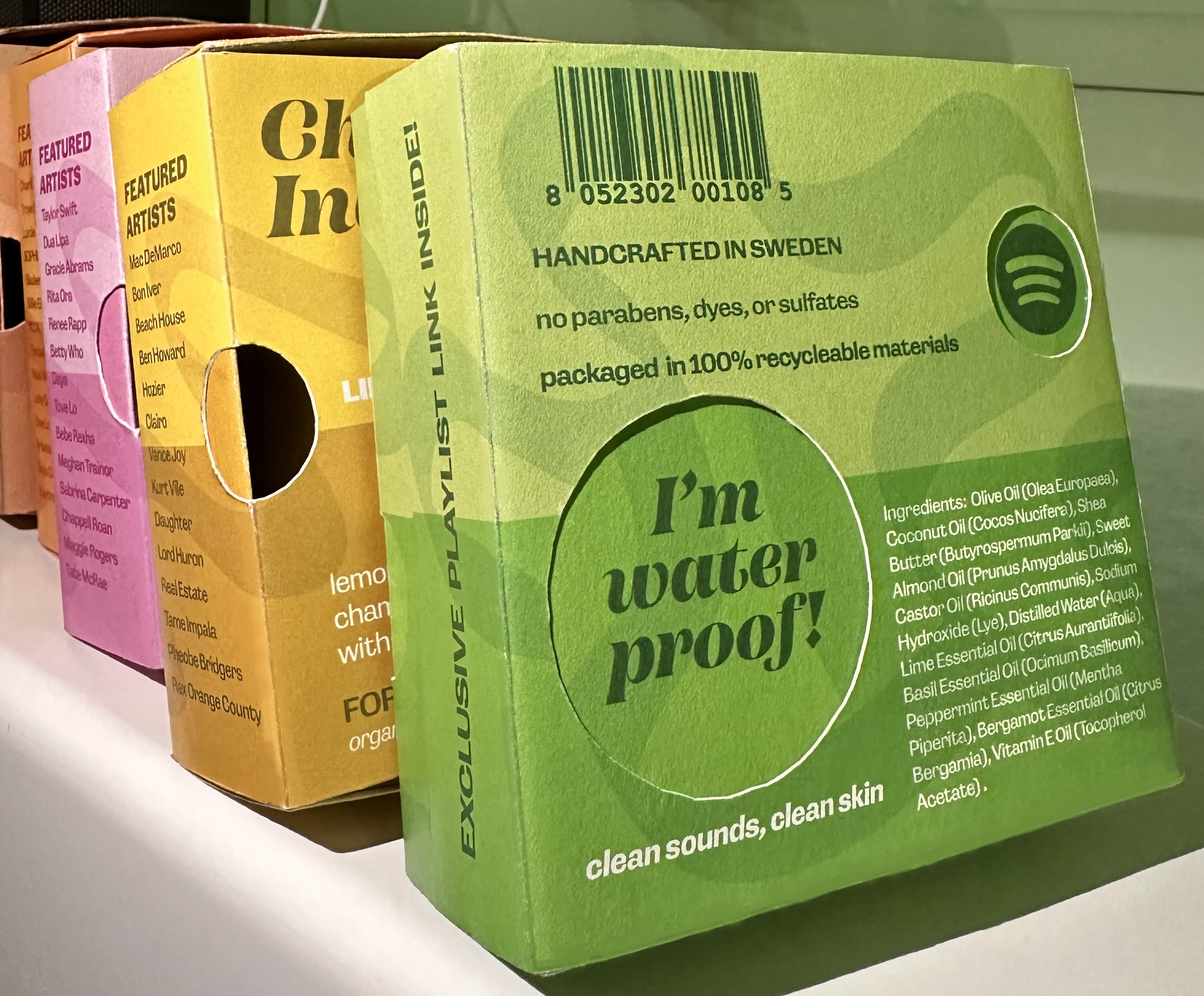 Spotify Soaps — back of box